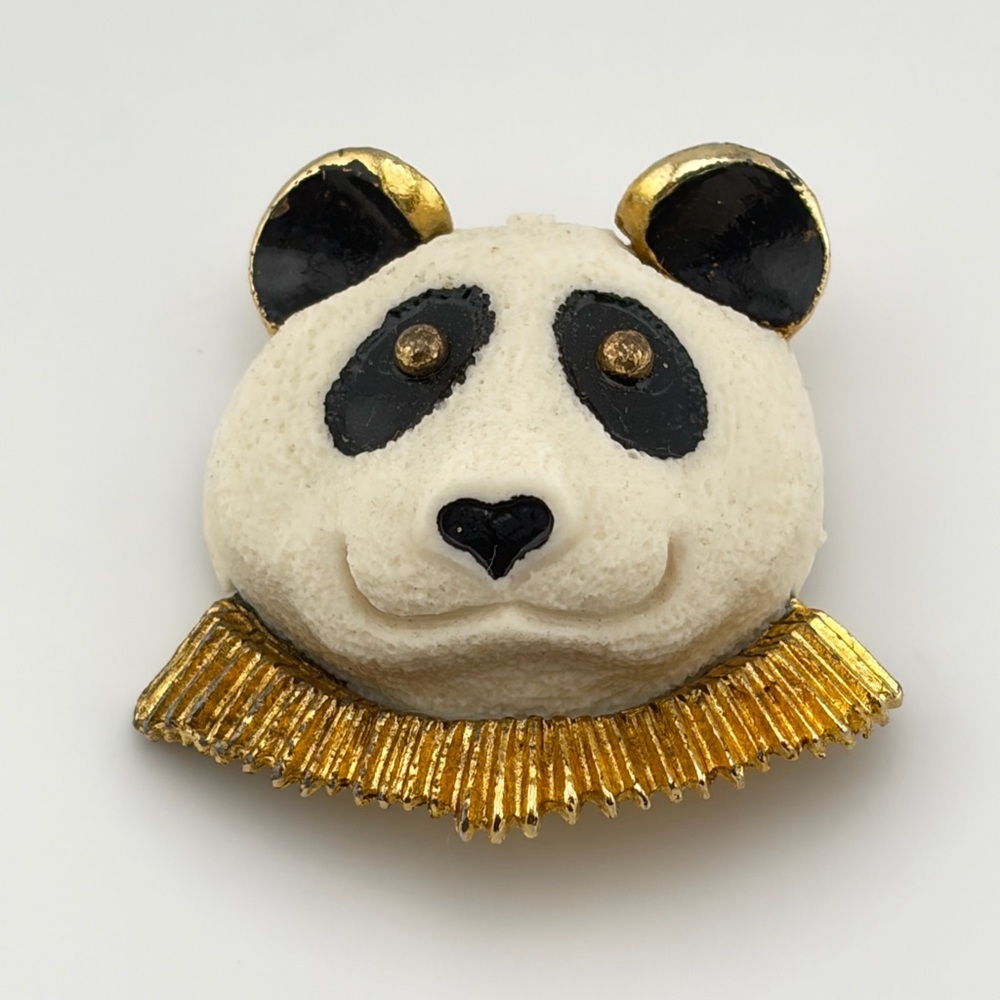 Rare Vintage Razza Panda Bear Brooch